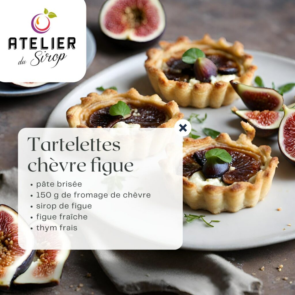 Tartelettes au chèvre et sirop de figues