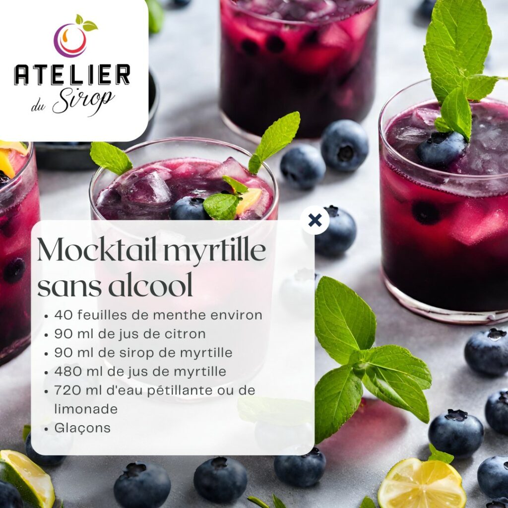Mocktail sirop de myrtille