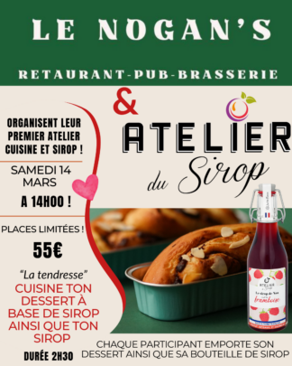 Atelier " Cuisine autour des sirops artisanaux " / Adulte